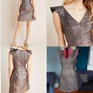 Anthropologie Hutch 🪐 Jessie metallic mini dress